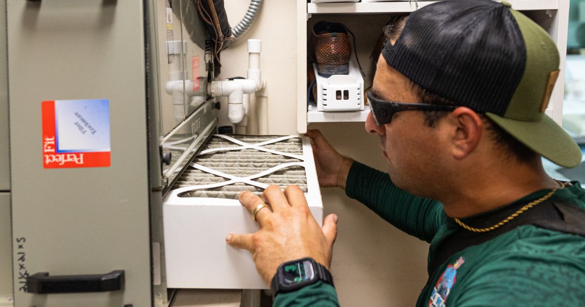 Changing air filter for indoor air quality