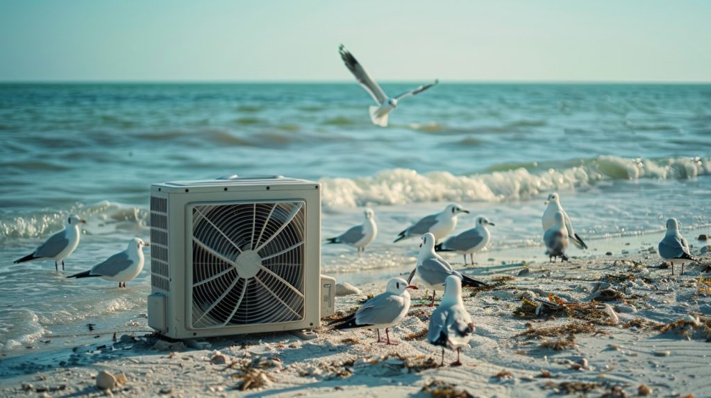 A Mini-Split AC unit at the beach in Sarasota, FL.